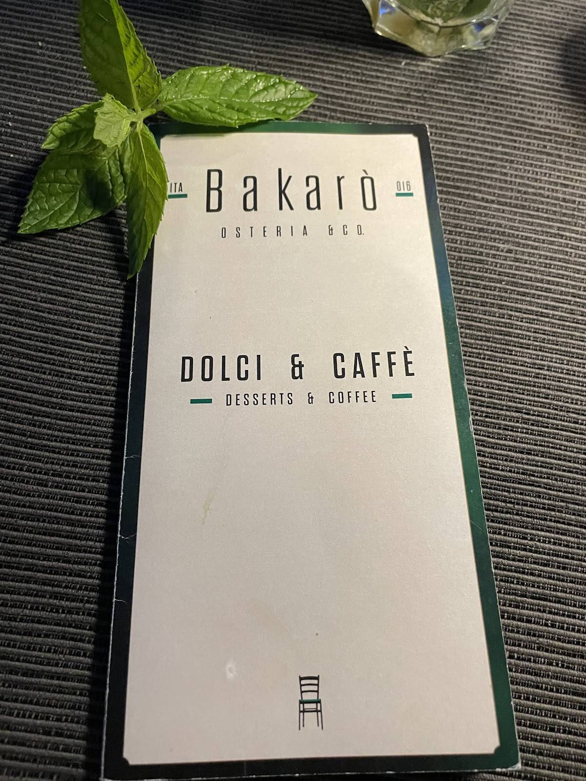 Menu di Bakarò - Osteria & Co. 