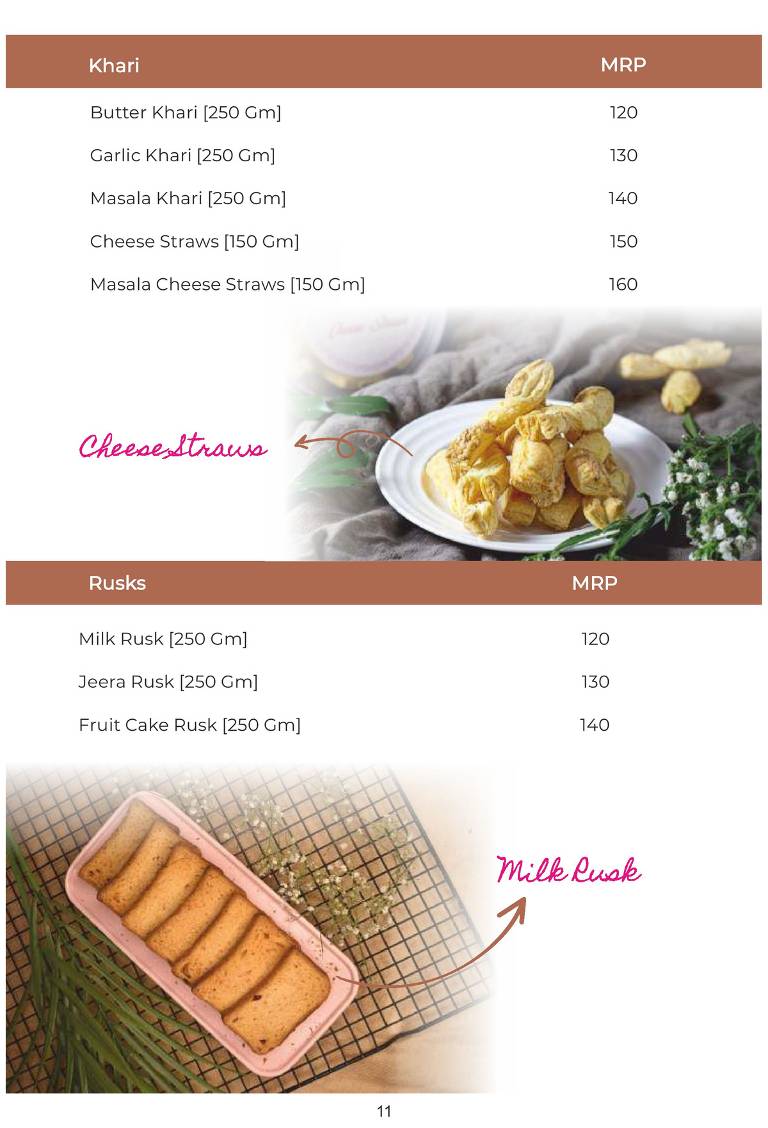 Baked By Nini's - Vesu menu