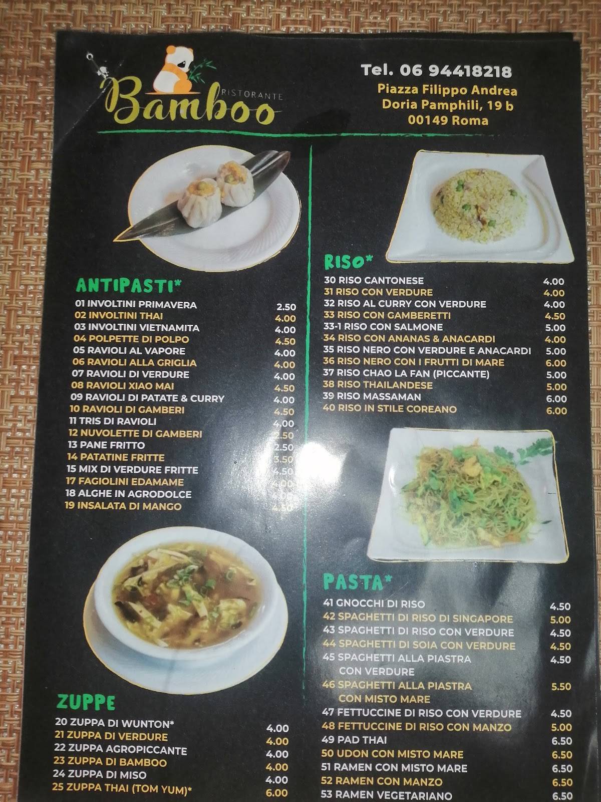 Menu di Bamboo 