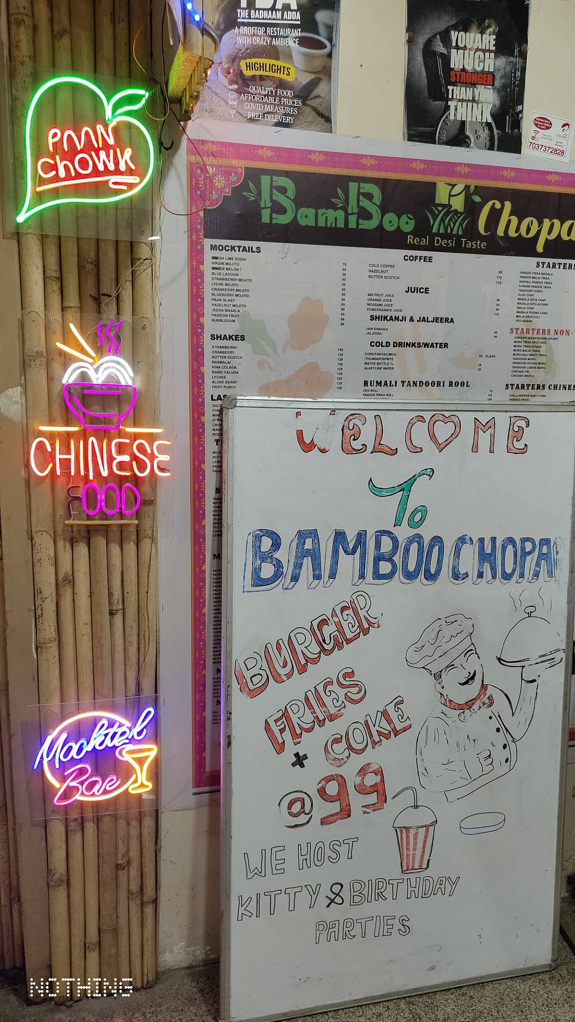 Bamboo chopal menu