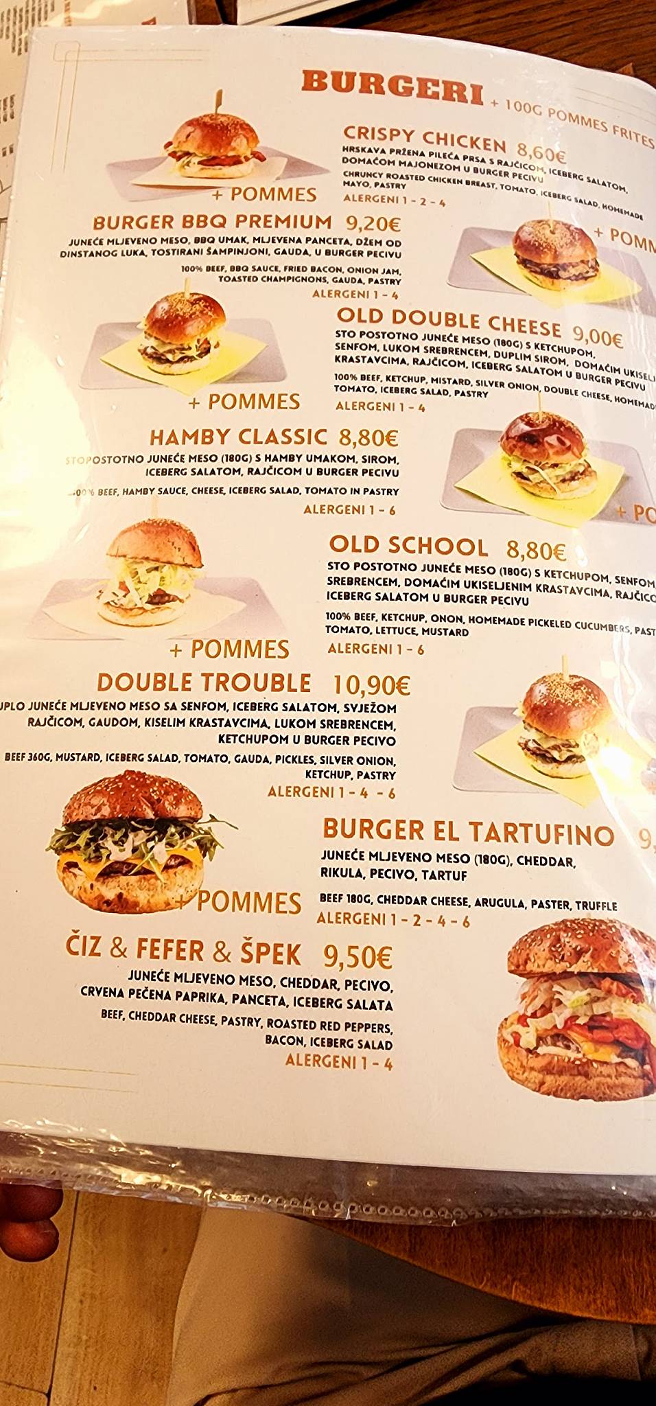 Menu di Banus Grill 