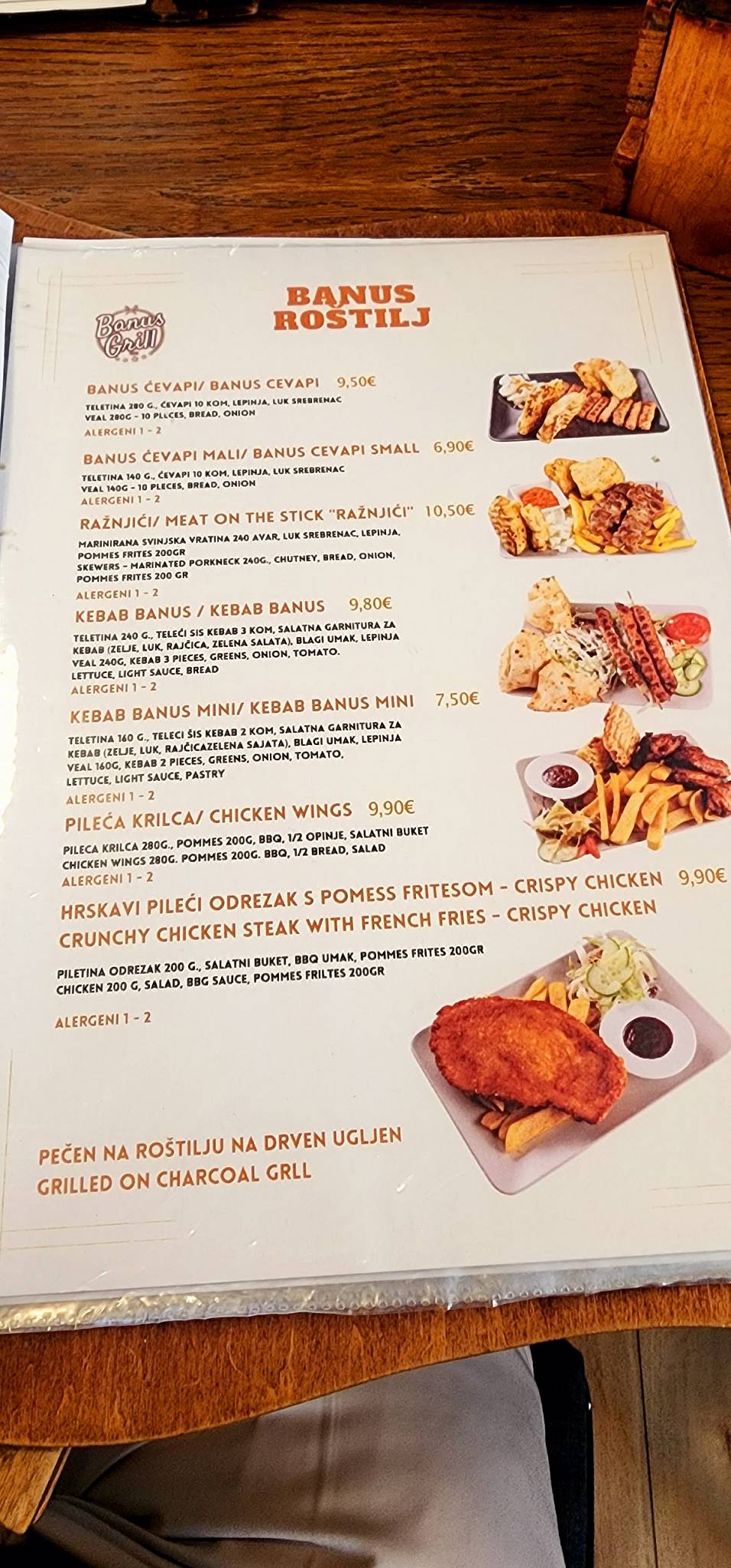 Menu di Banus Grill 