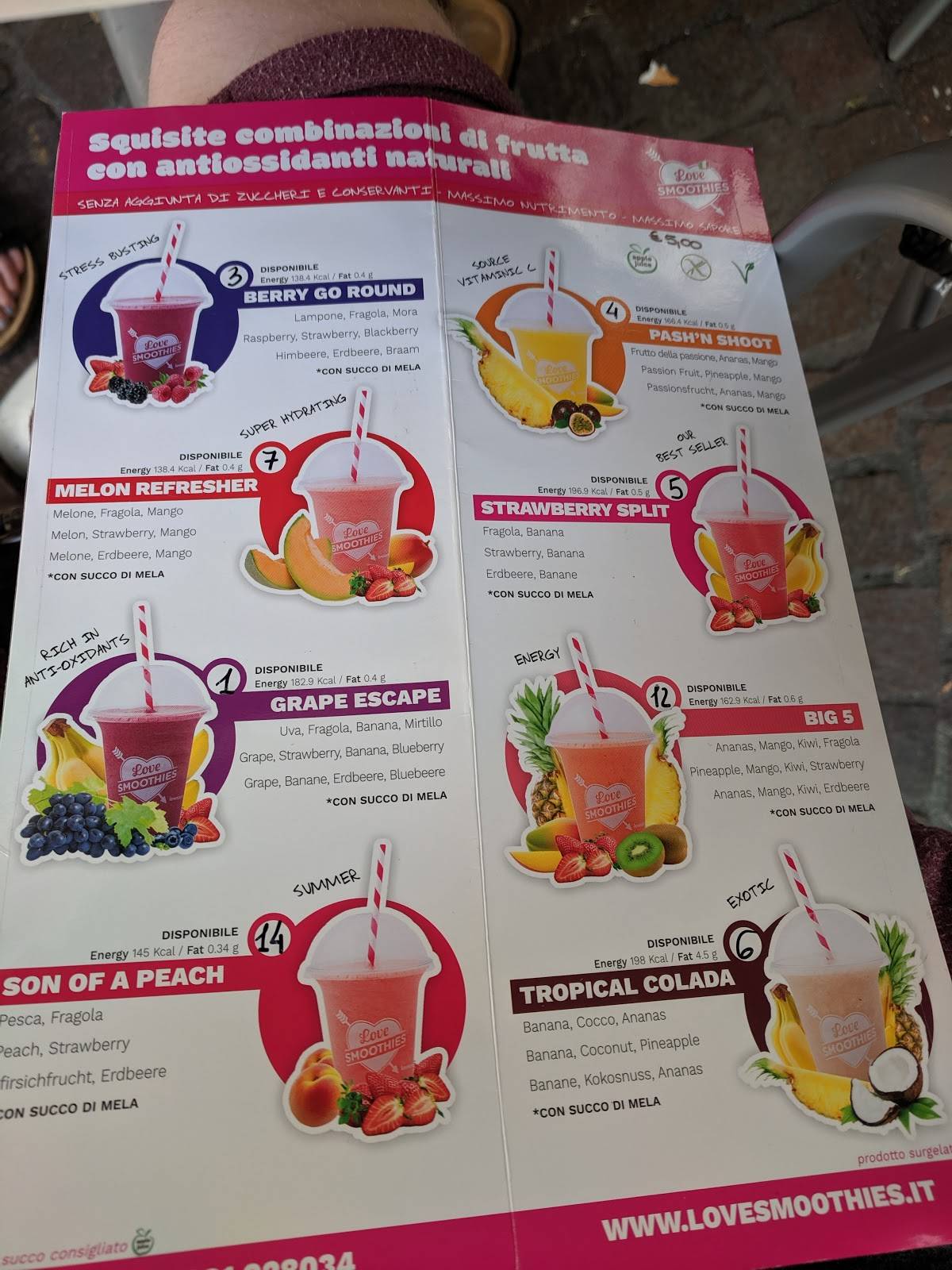 Menu di Bar Pasticceria Copat 