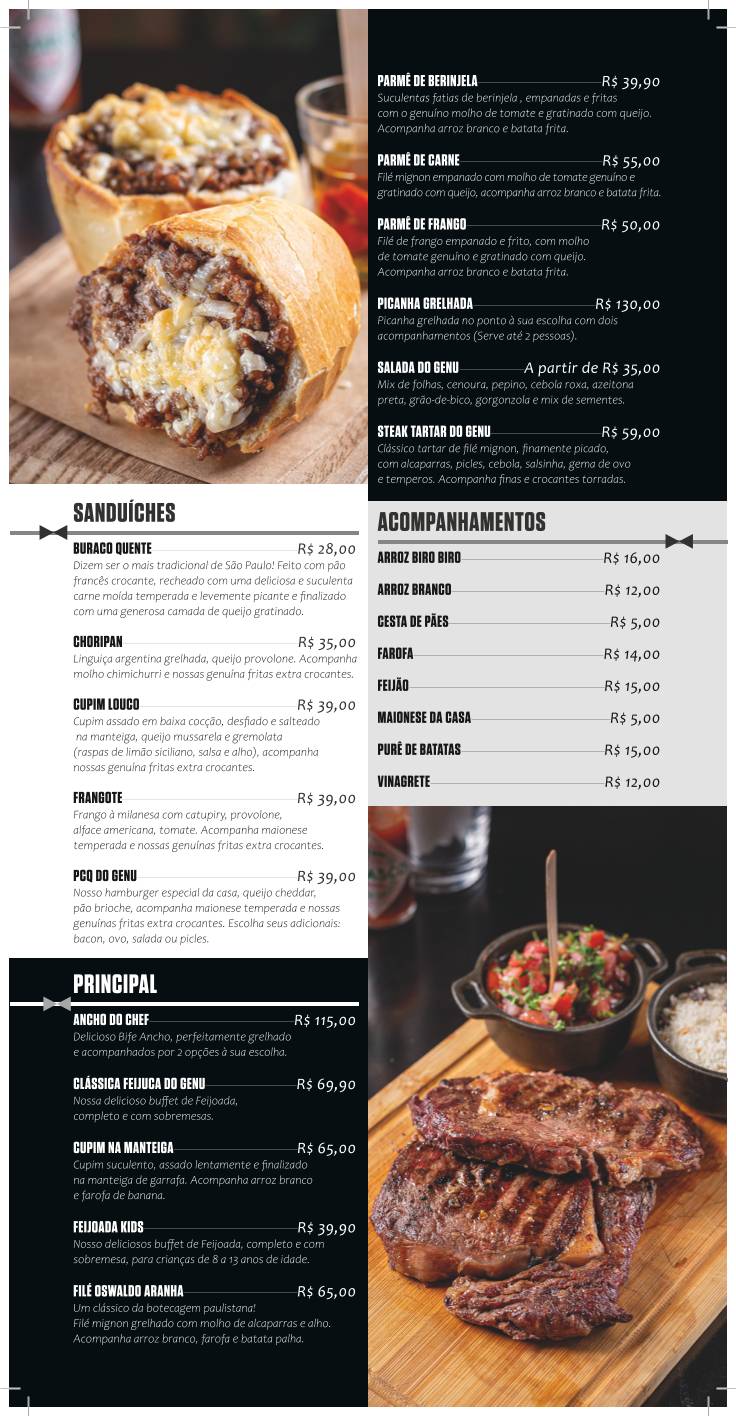 Genuíno Bar e Choperia cardápio