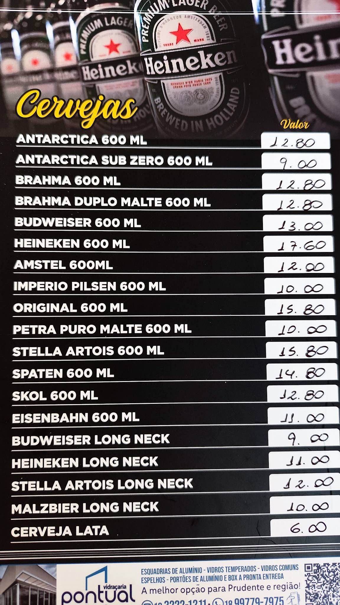 Bar do João Porquinho cardápio