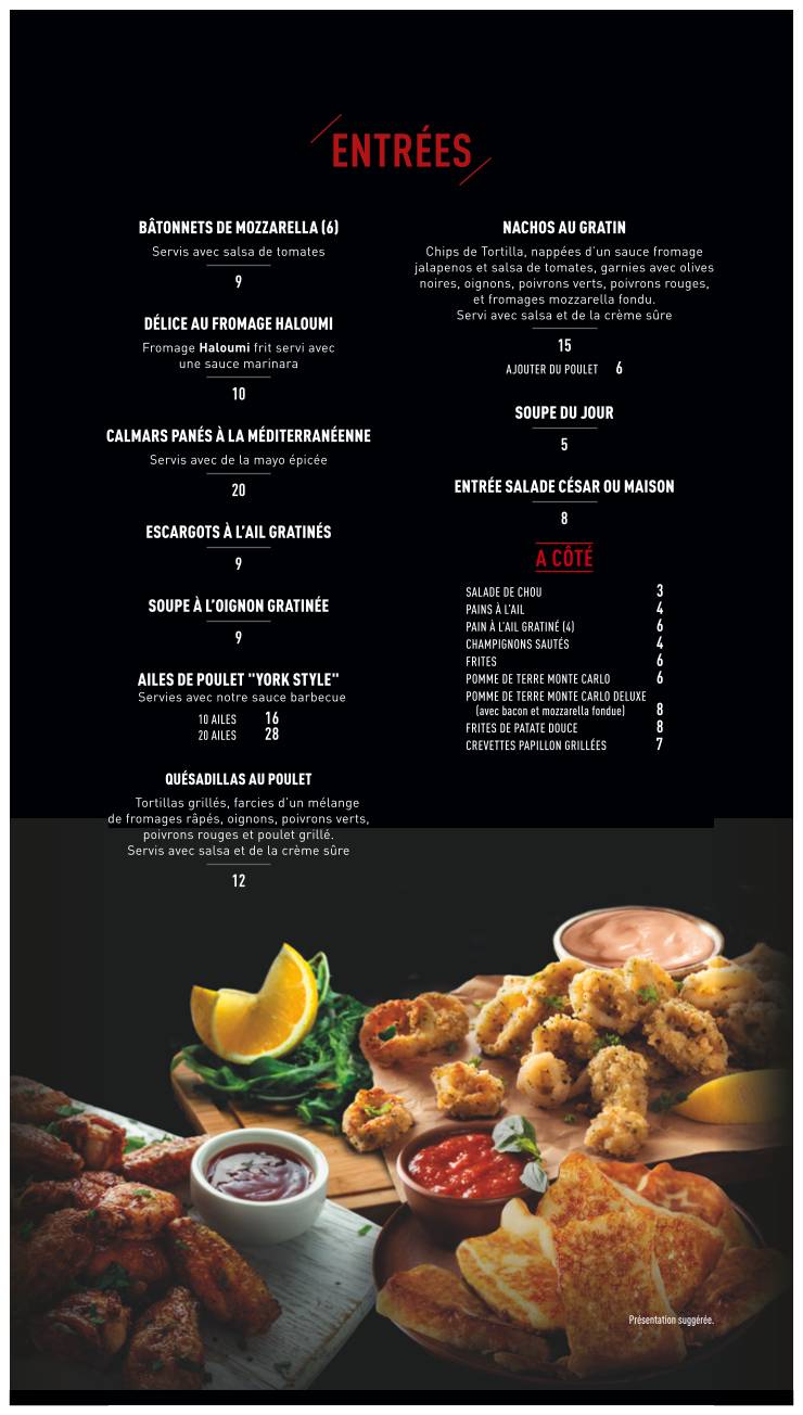 Menu de Barbies Resto Bar Grill