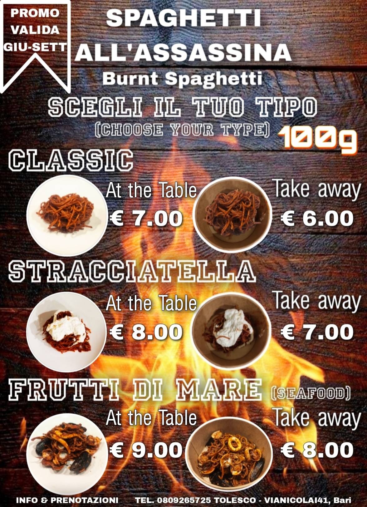 Menu di Tolesco 