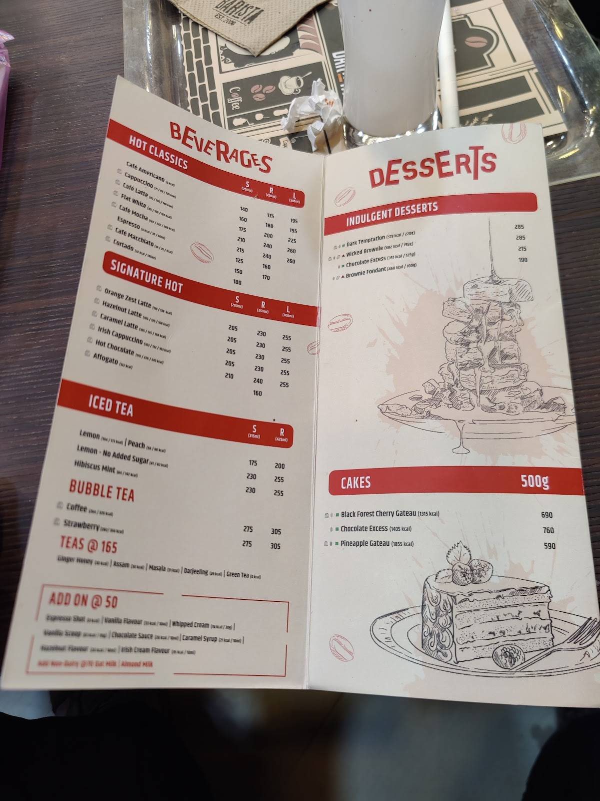 Barista Cafe Digha menu