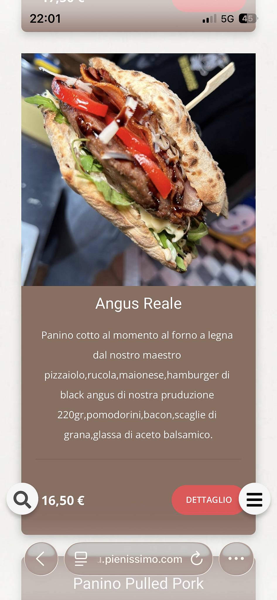 Menu di Rifugio Steakhouse 