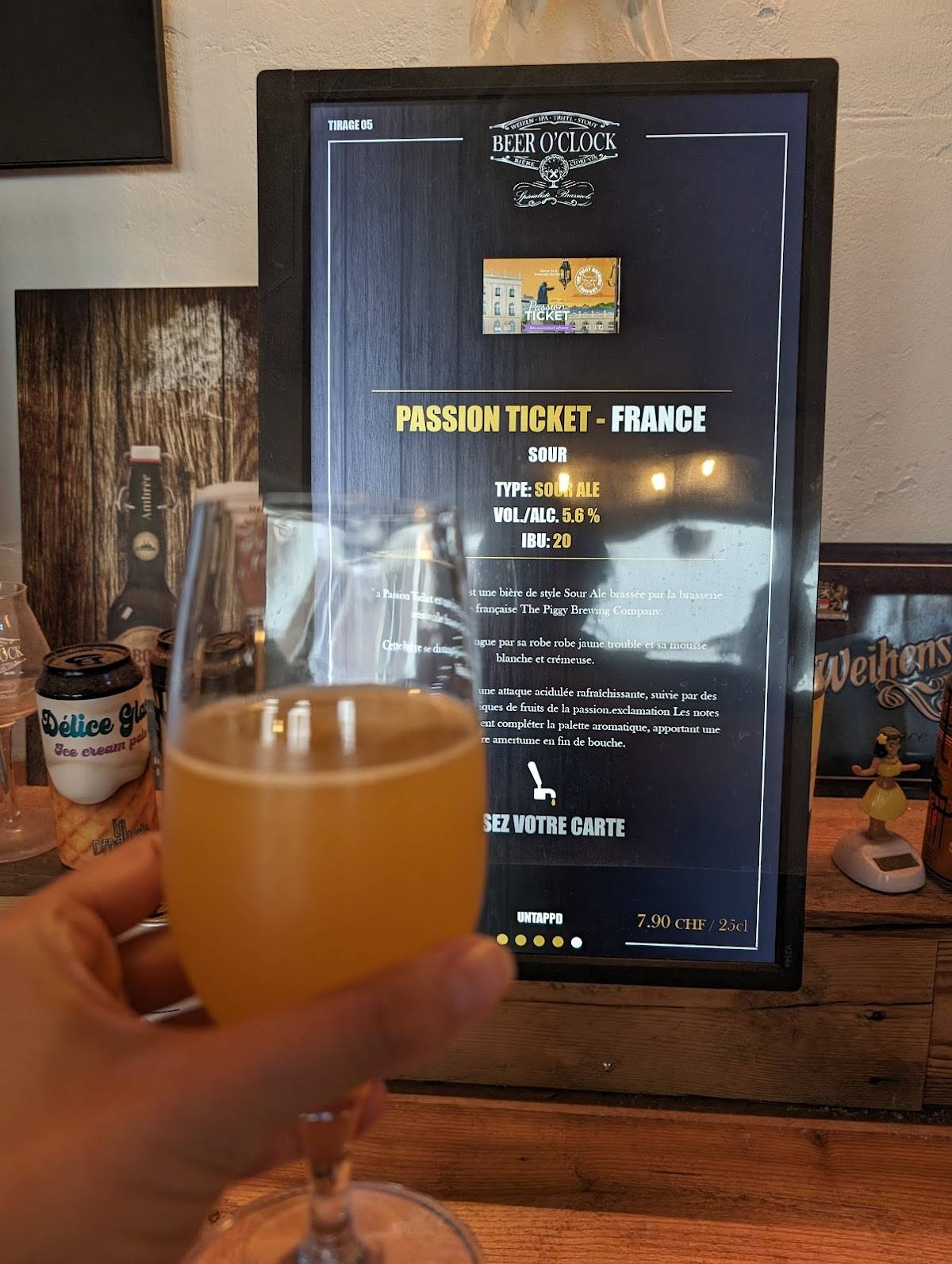 Menu di Beer O'Clock Neuchâtel 