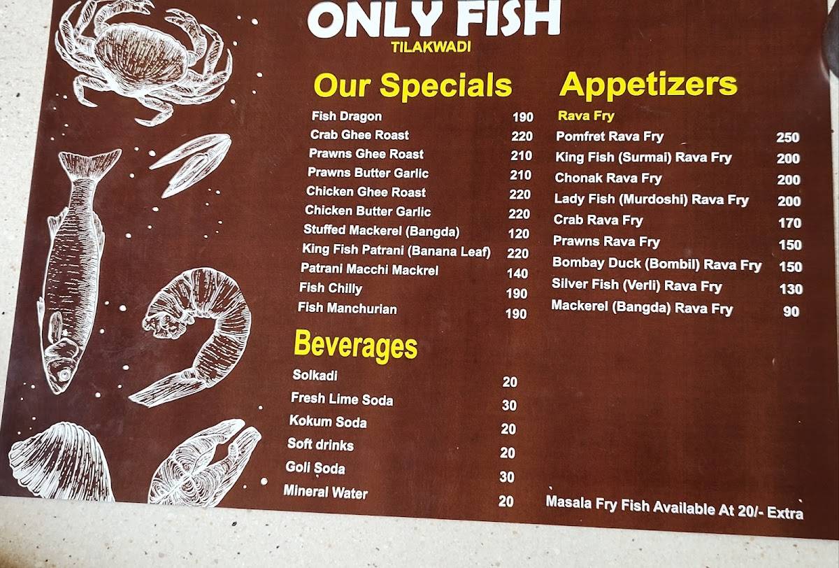 Only Fish menu