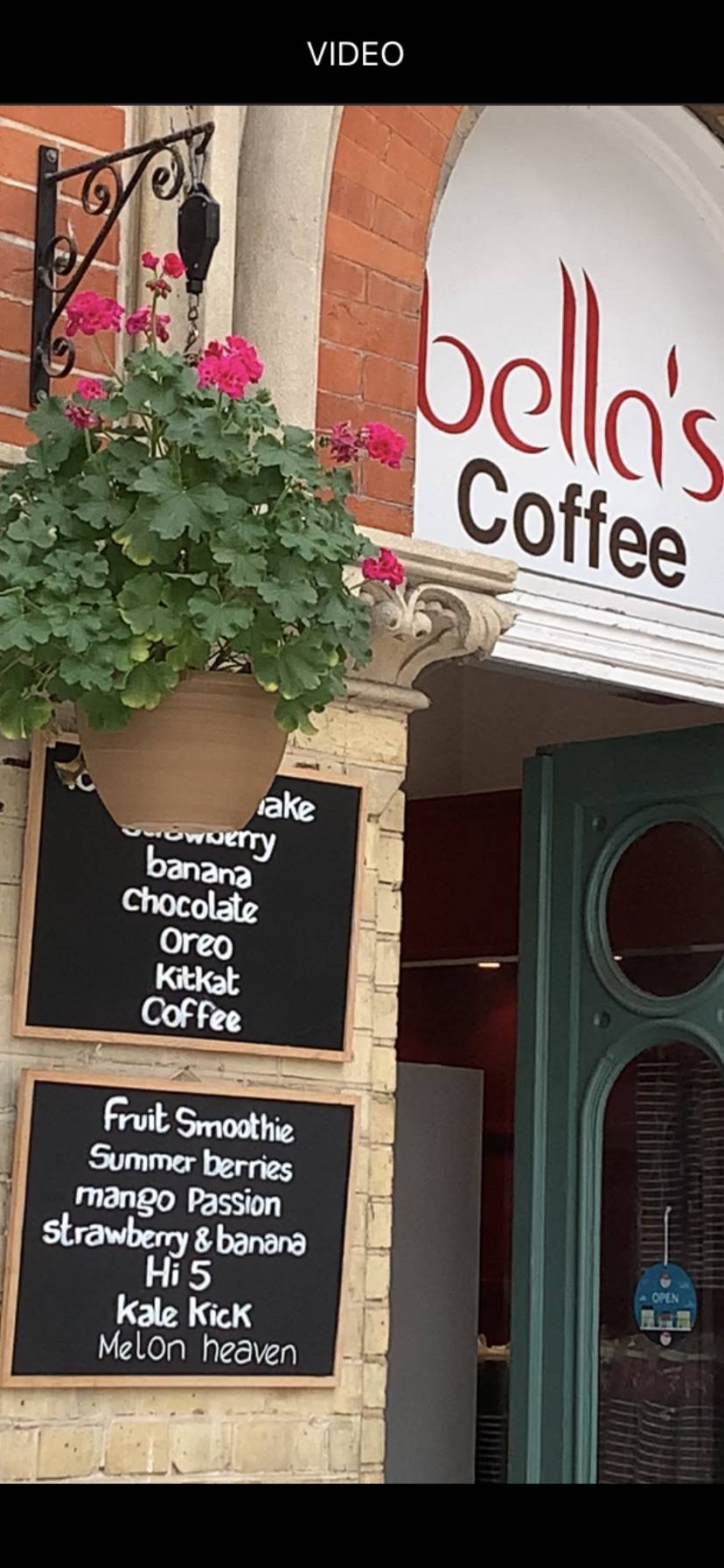 Menu at Bella's Café cafe, Eastbourne