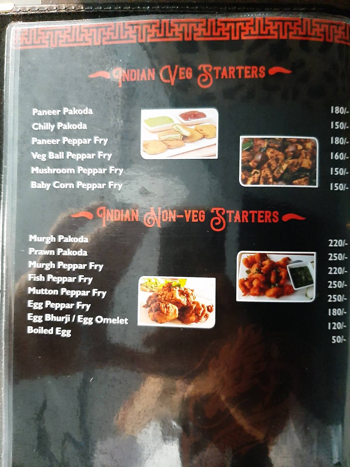 Hotel Canton Bar & Kitchen menu