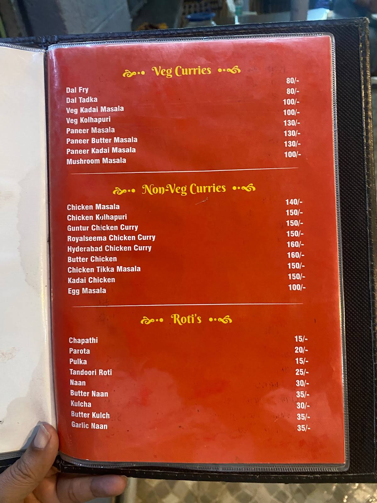 Menu At Hyderabadi Handi Biryani Bengaluru