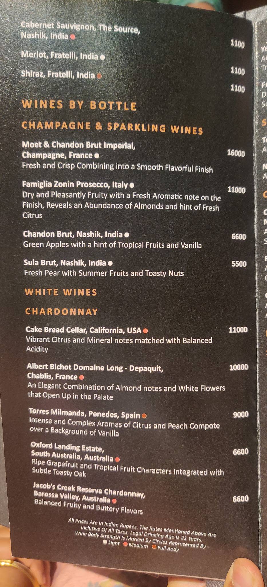 Paranda menu