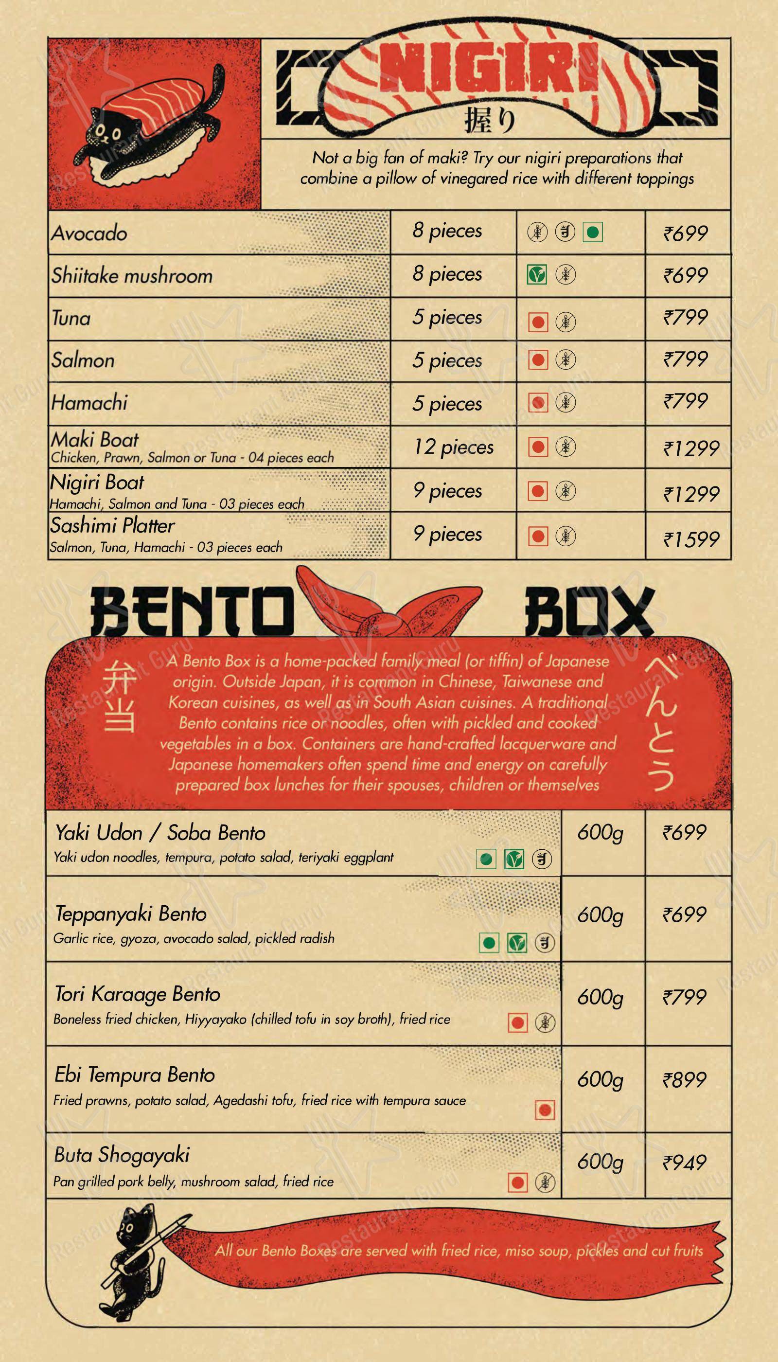 Menu At Bento B, Ahmedabad