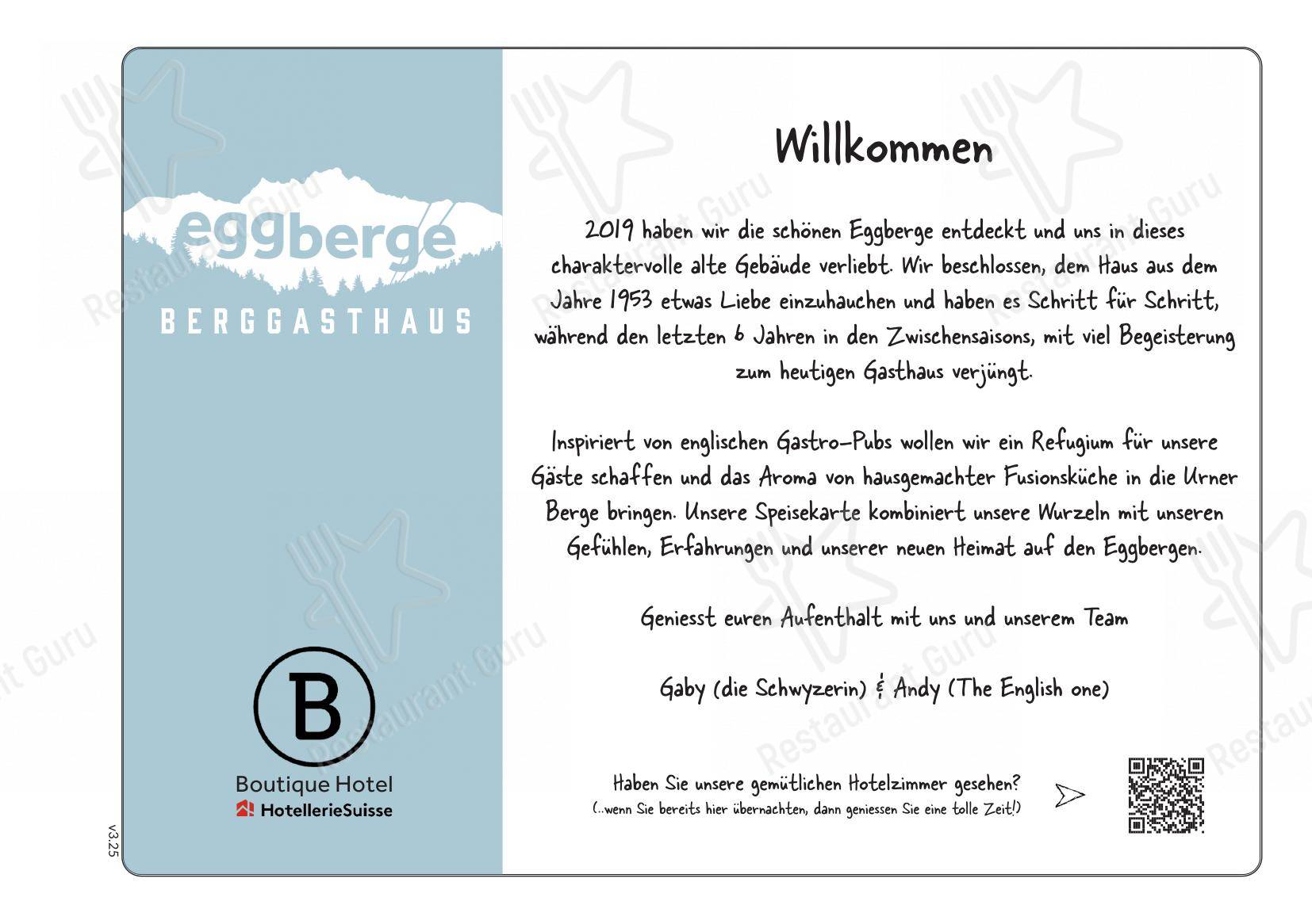 Menu bar per Berggasthaus Eggberge in Altdorf