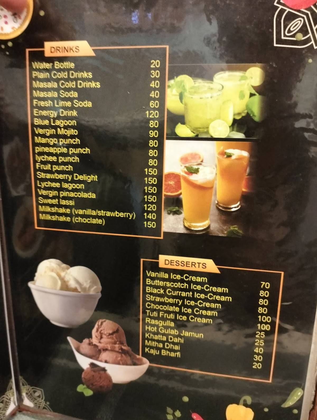 Parampara menu