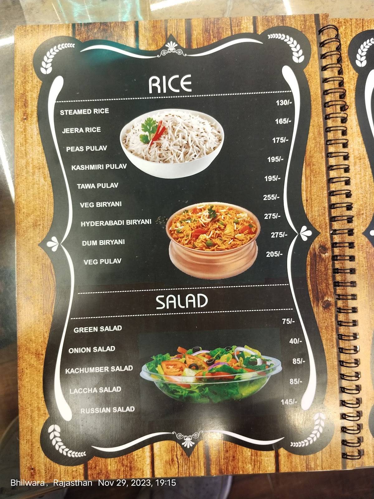 Sip & Gossip Cafe menu