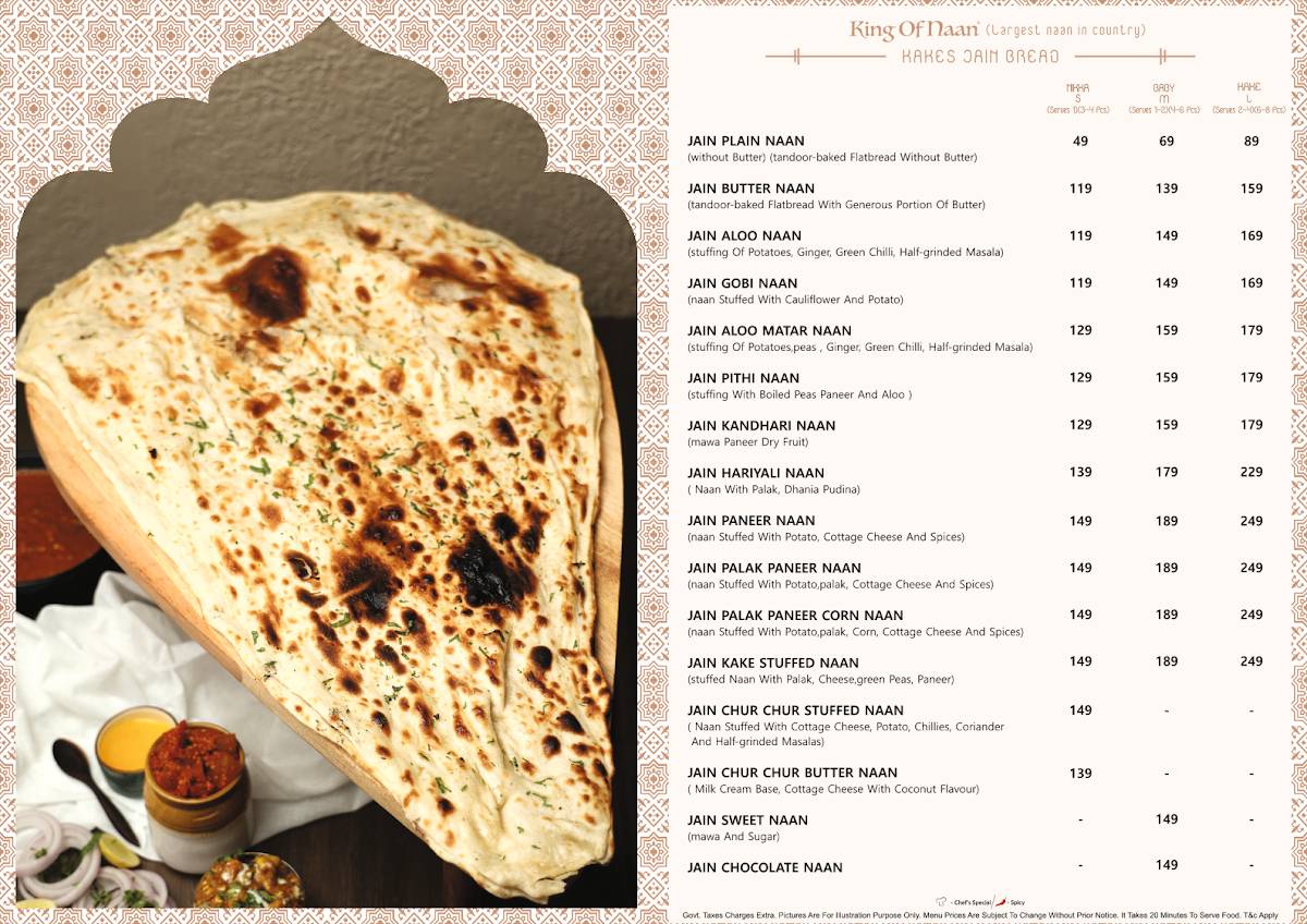 Kake Di Hatti- Khandagiri, Bhubaneswar menu