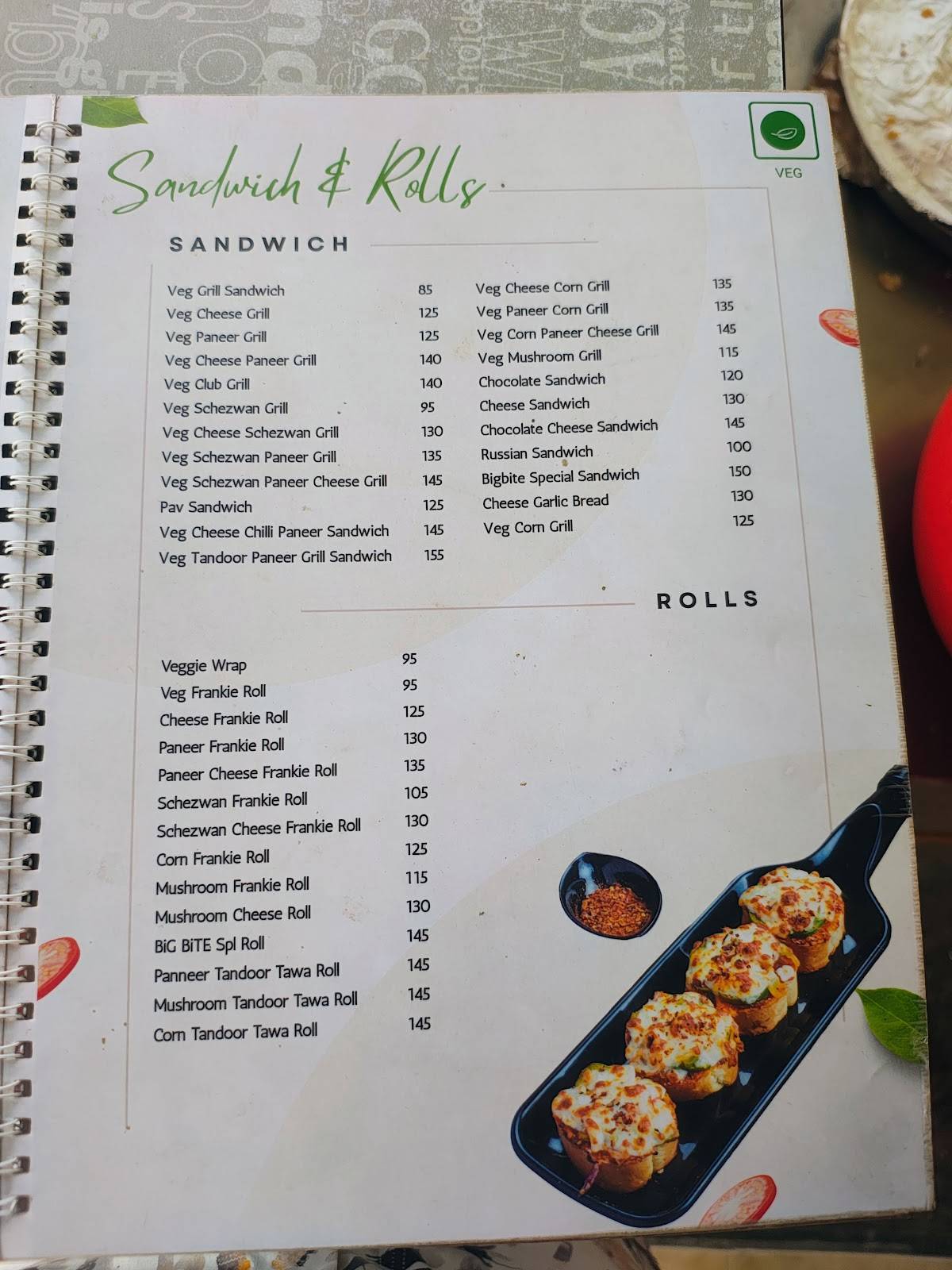 BigBite RR Nagar menu