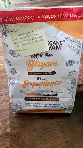 Bikkgane Biryani menu