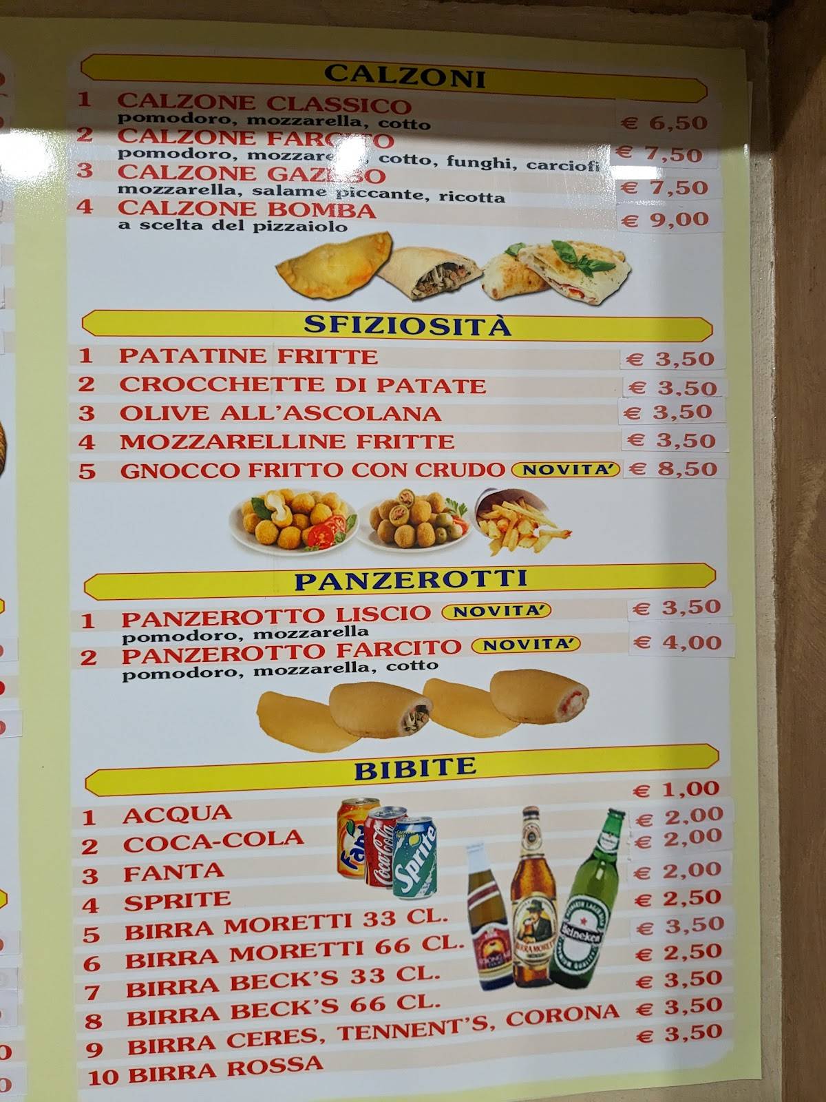 Menu di Pizzeria Gazebo 