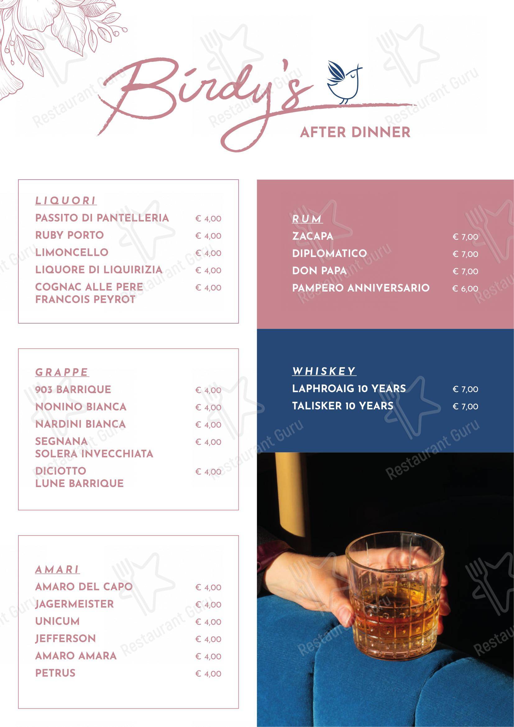 Menu di Birdy The Bakery - Portici - Menu bar