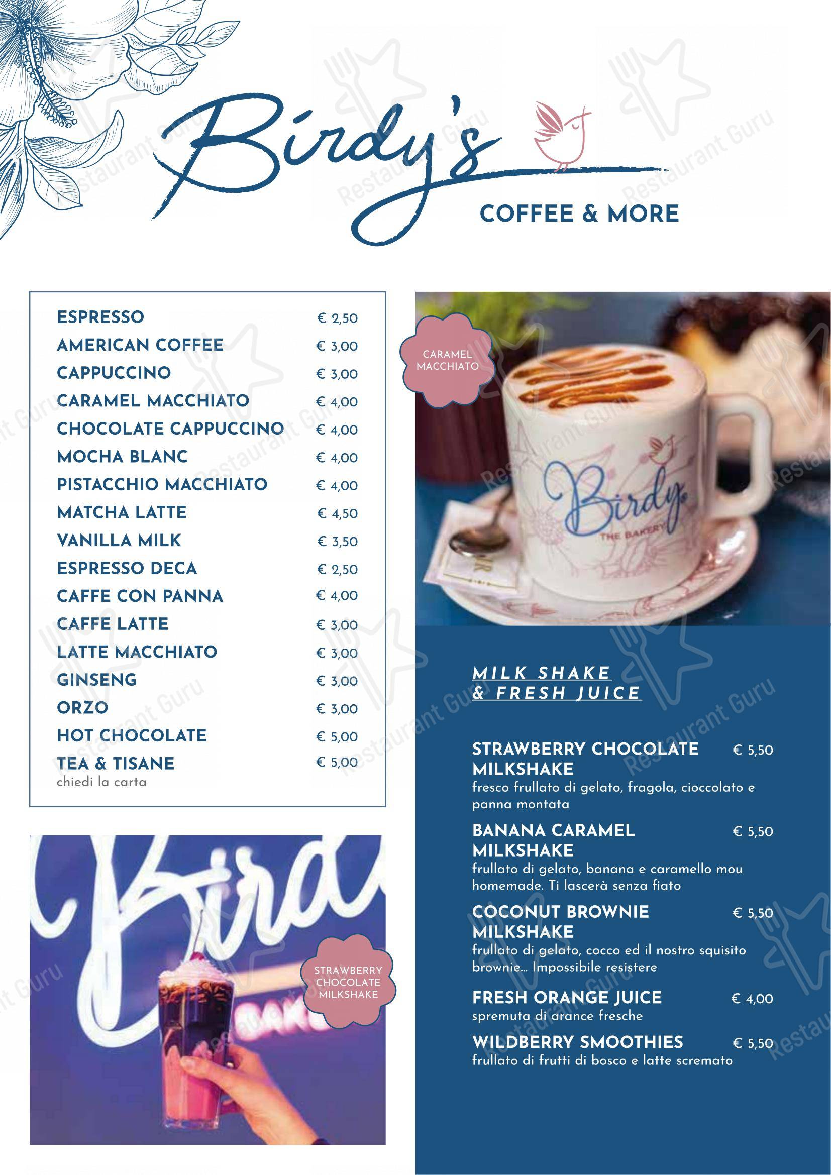 Birdy The Bakery - Portici in Portici - 菜单