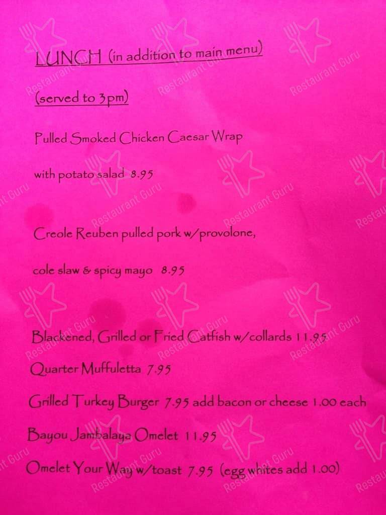 Menu at Biscuits & Barbeque, Mineola