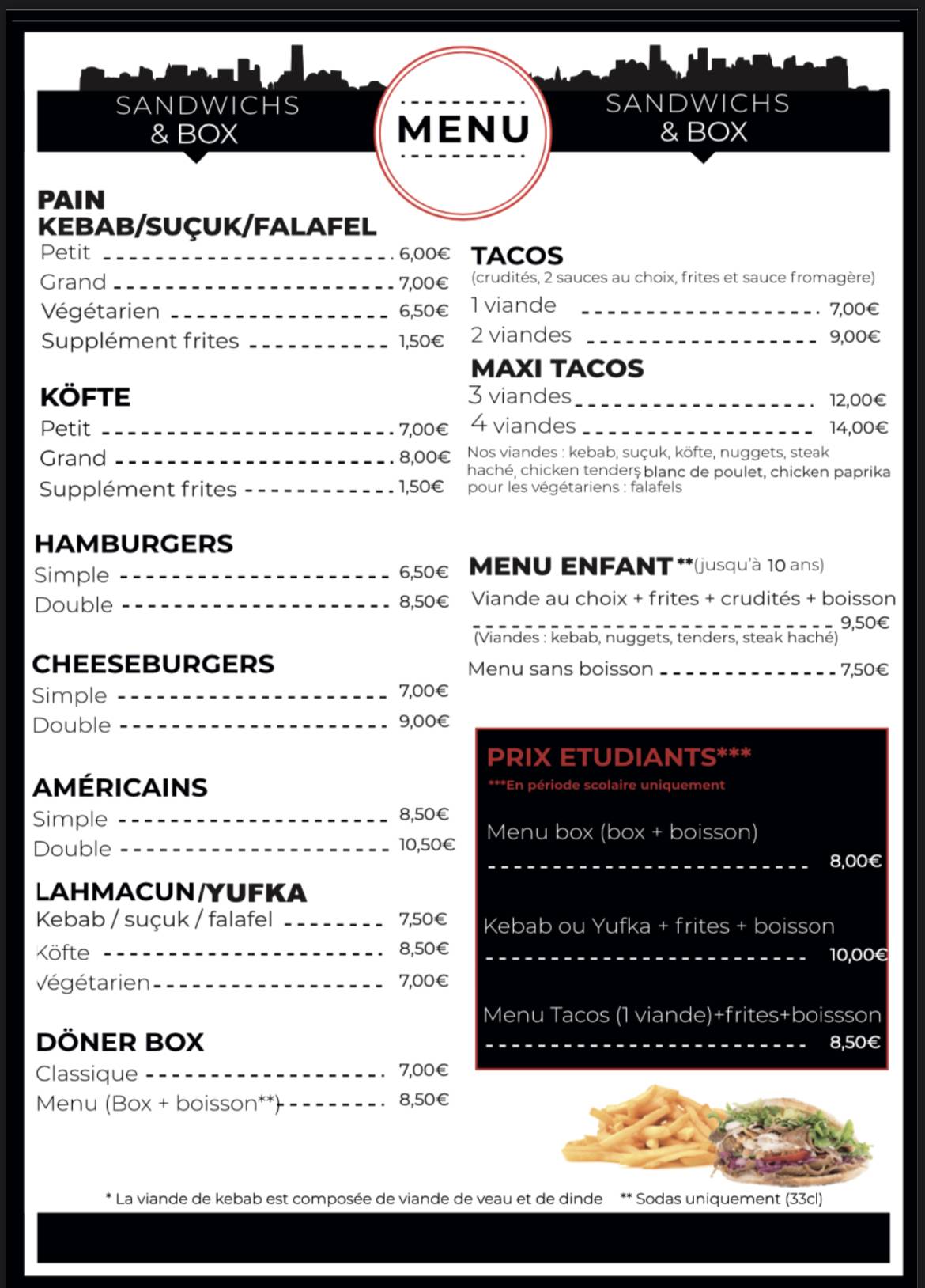 Menu de Citygrill