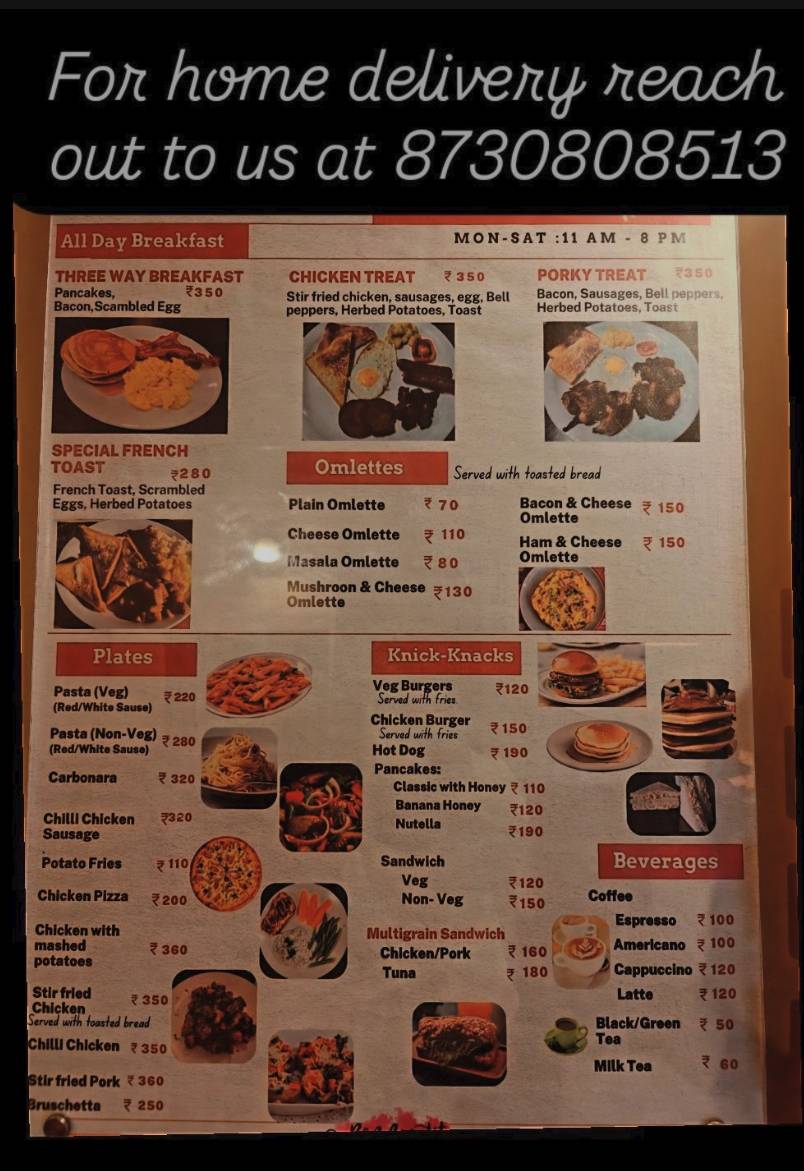 Bless Bakery menu
