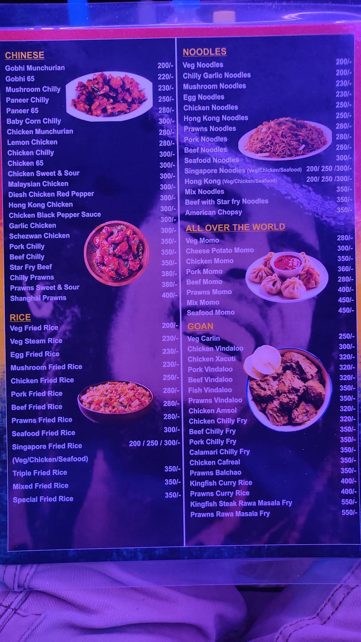 Bob Marley Beach Shack menu