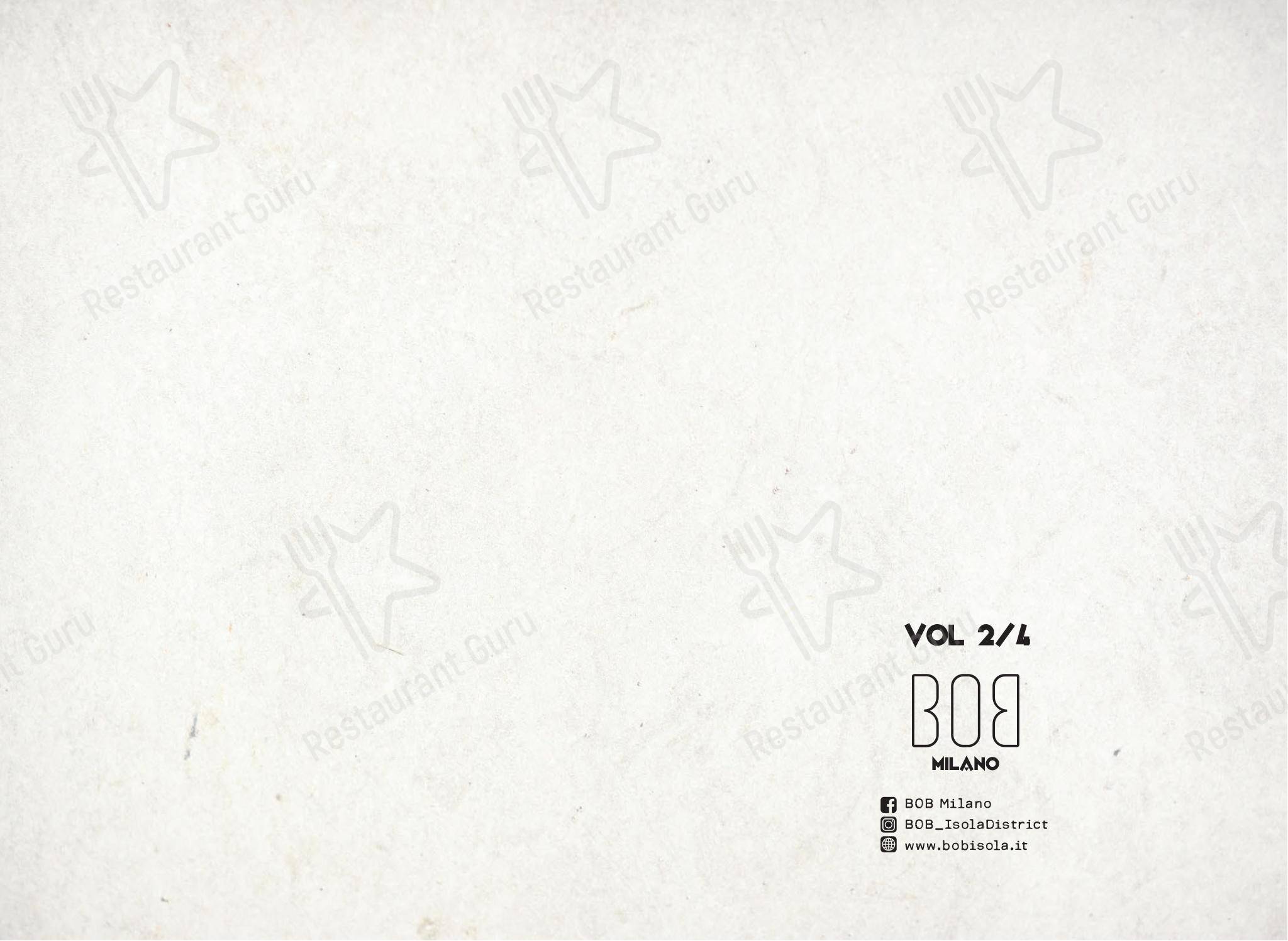 Menu di Bob Milano - Menu