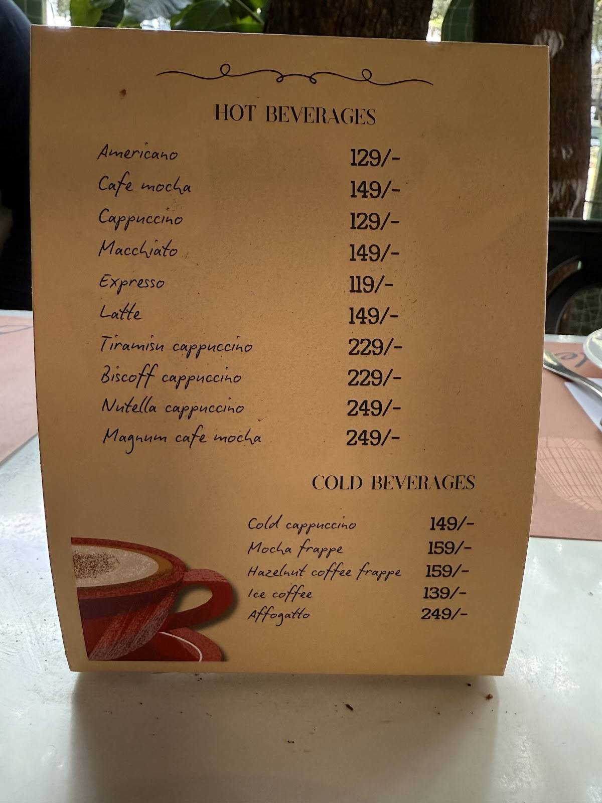 Bombay Culture The Cafe menu