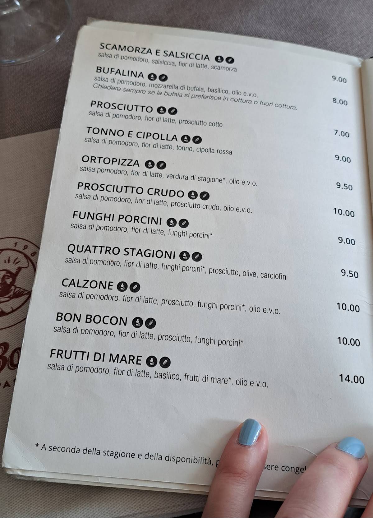 Menu di Bon Bocon 