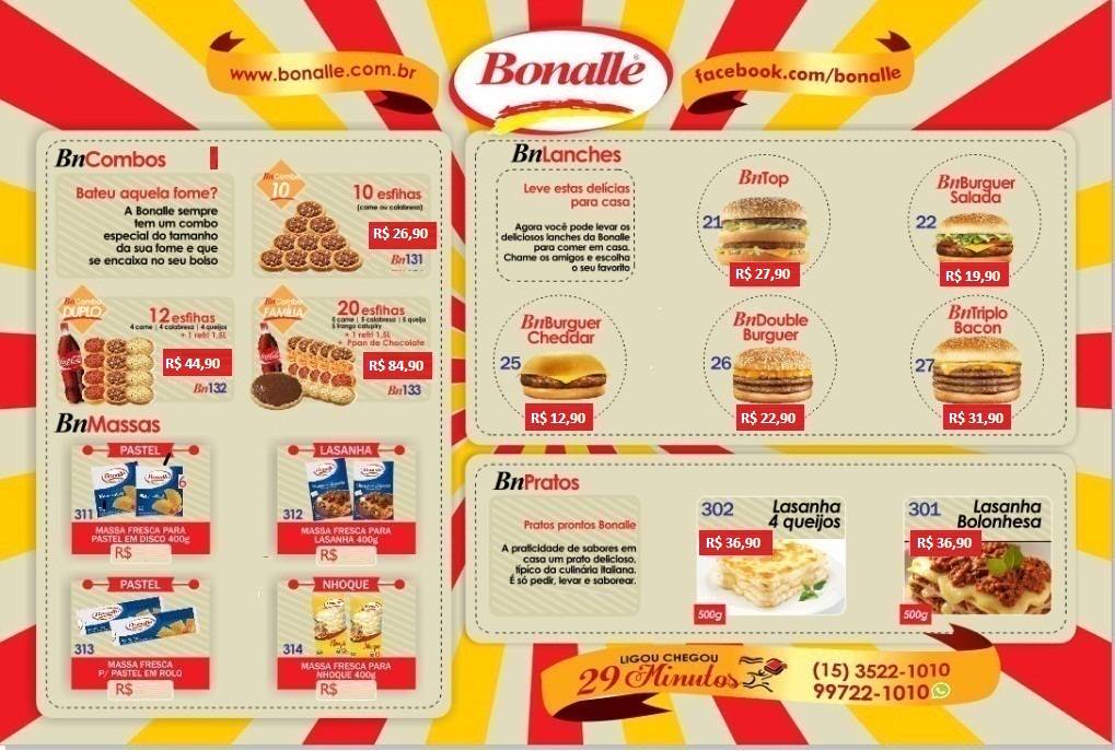 Bonalle cardápio