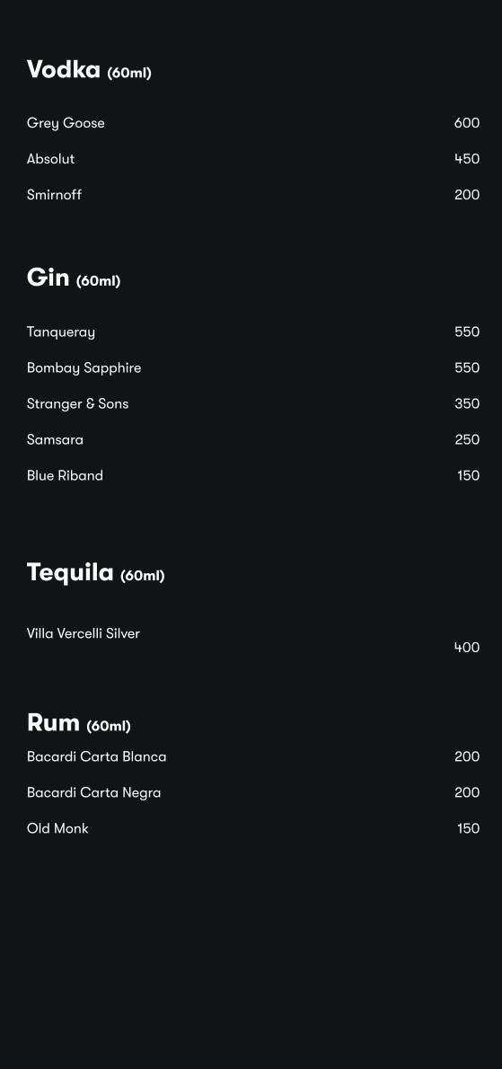 Bora Bora Life menu