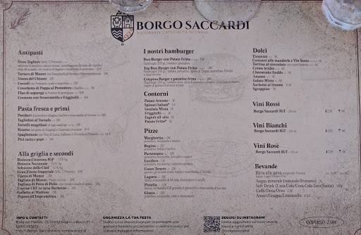 Menu de Borgo Saccardi