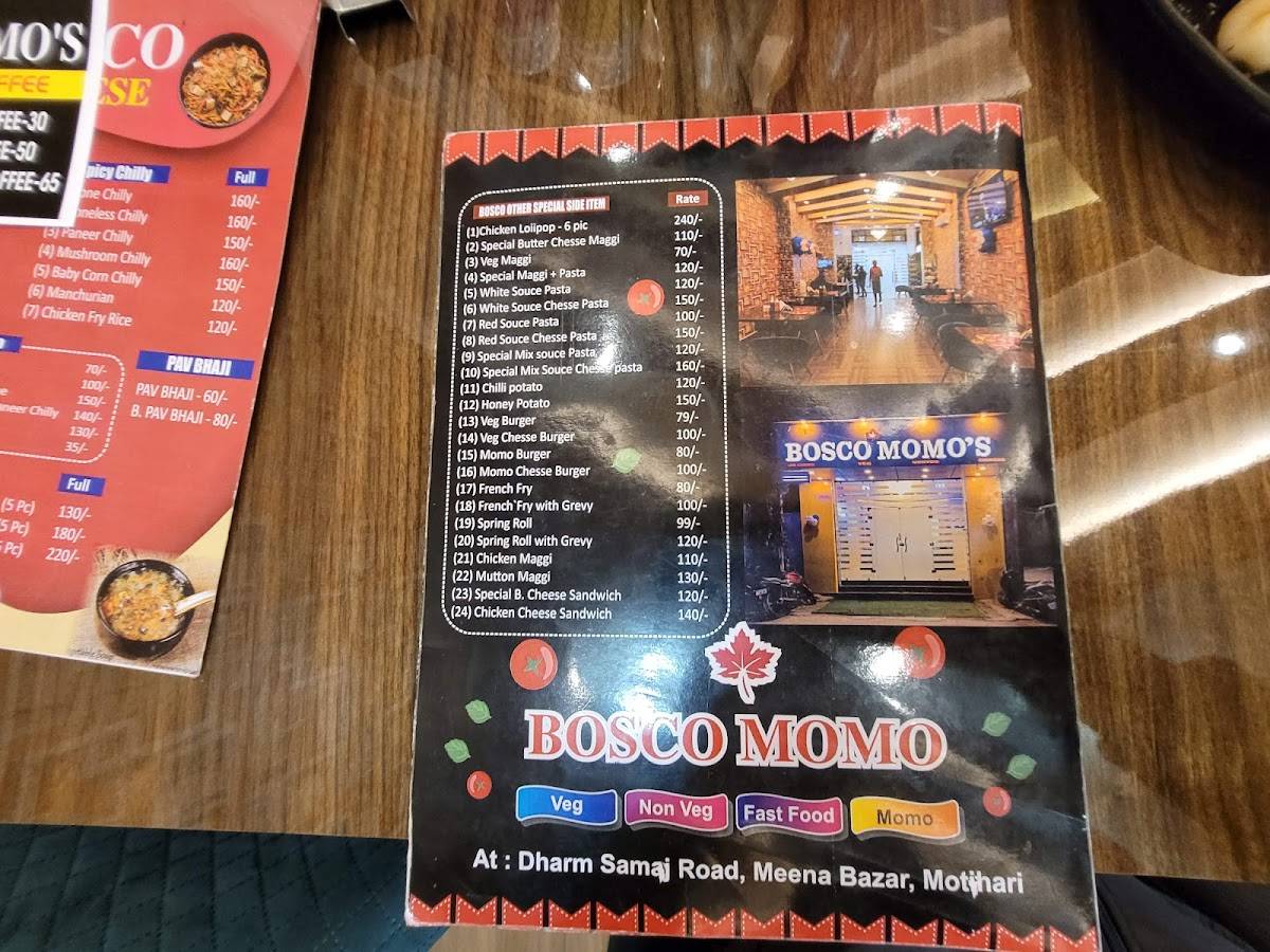 Bosco Momo's menu