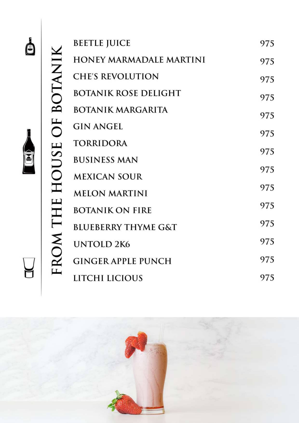 Botanik menu