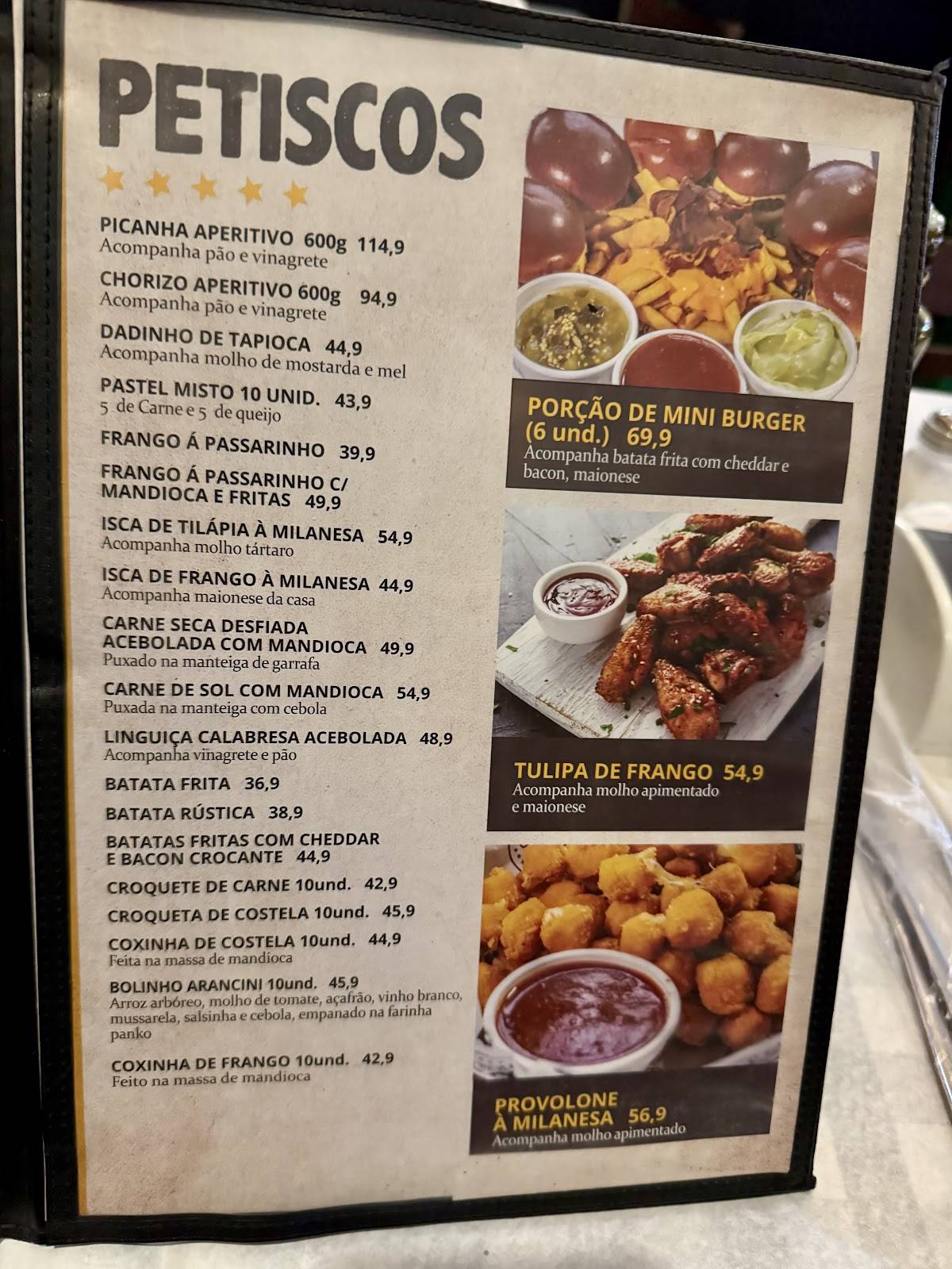 Boteco Central cardápio