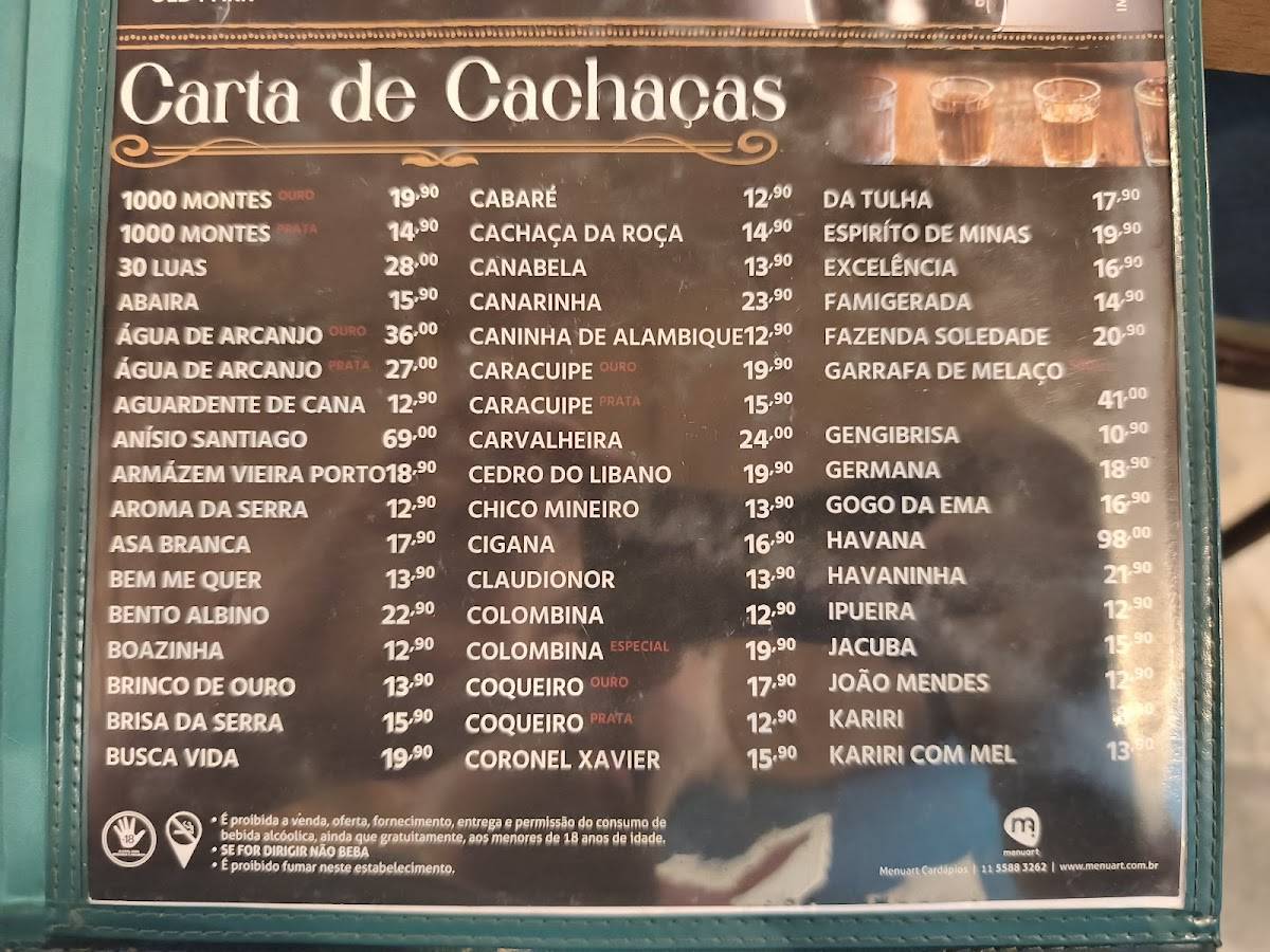 Boteco Ouro Verde cardápio