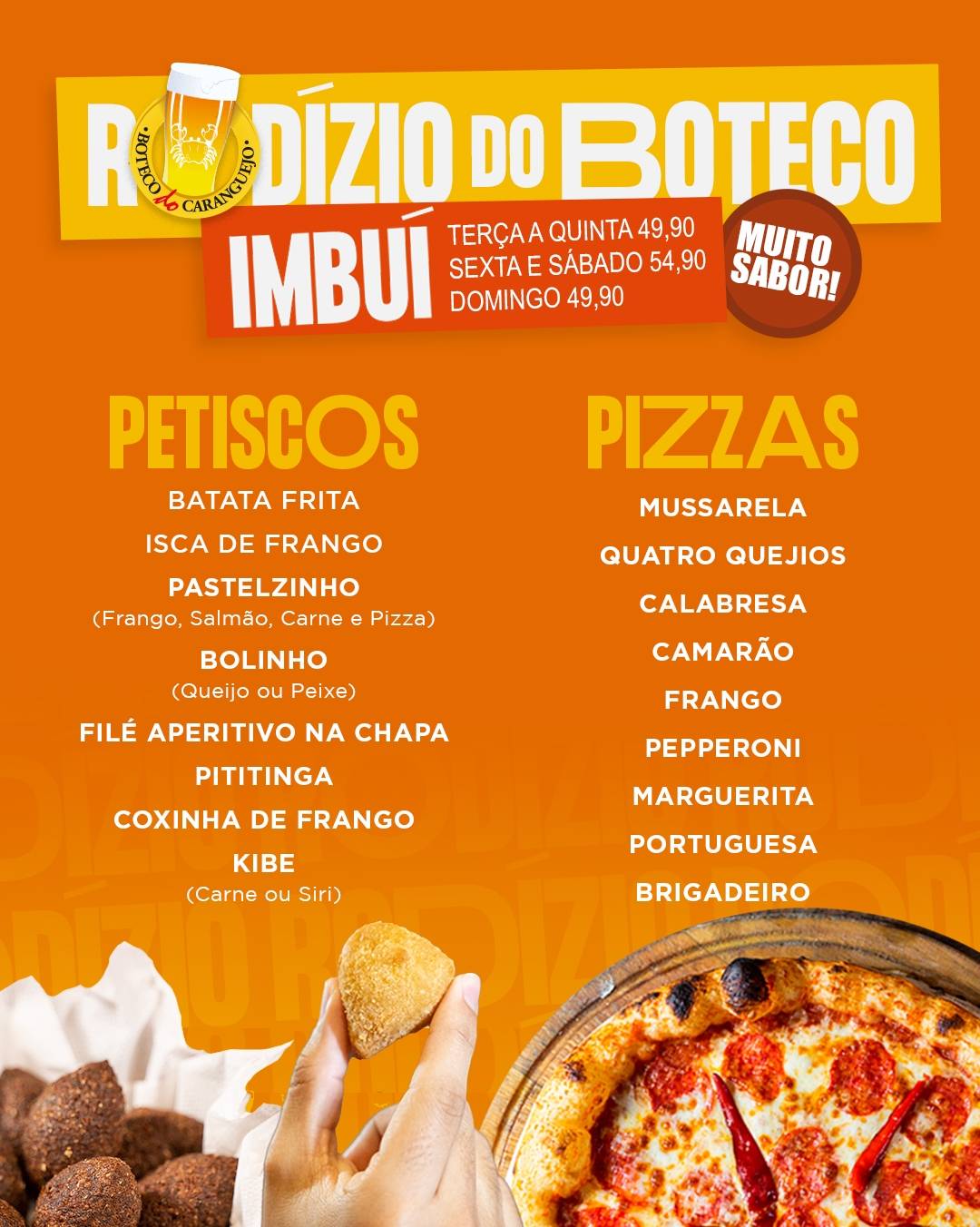 Boteco do Caranguejo - Imbuí cardápio