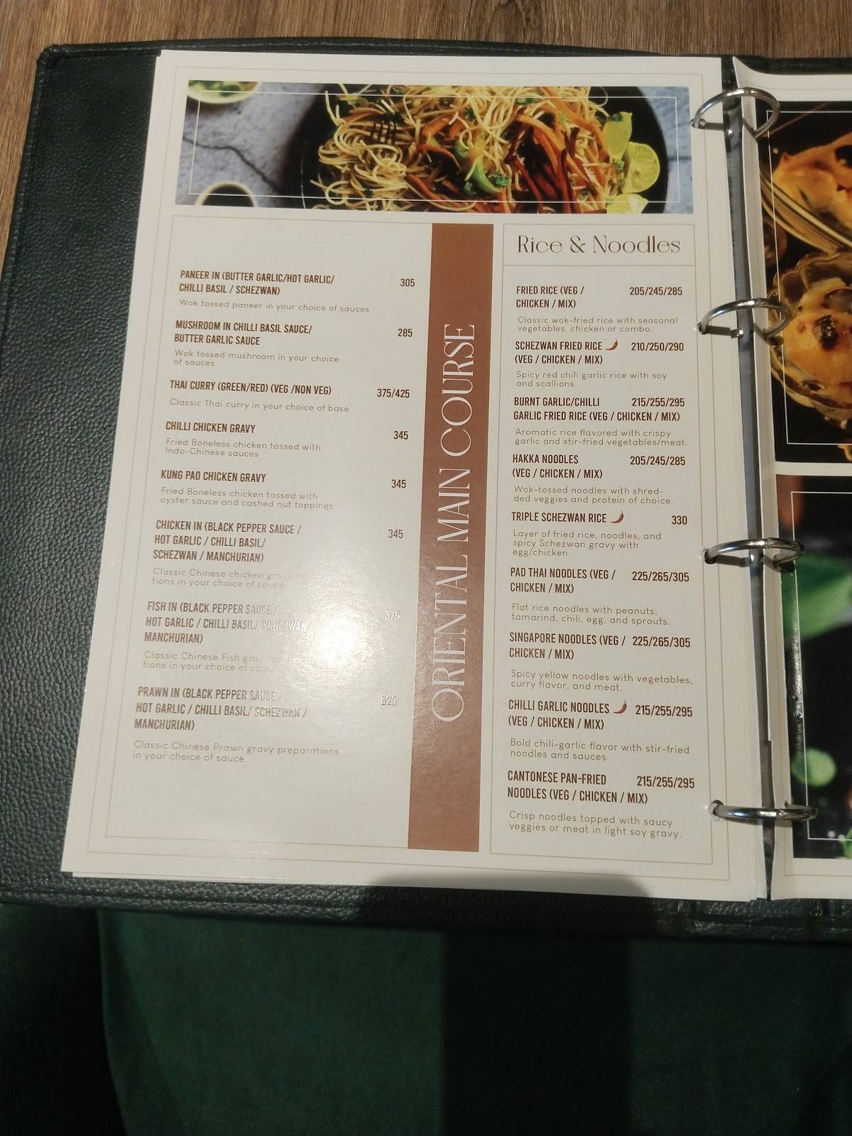 Boulevard Restaurant and Bar menu