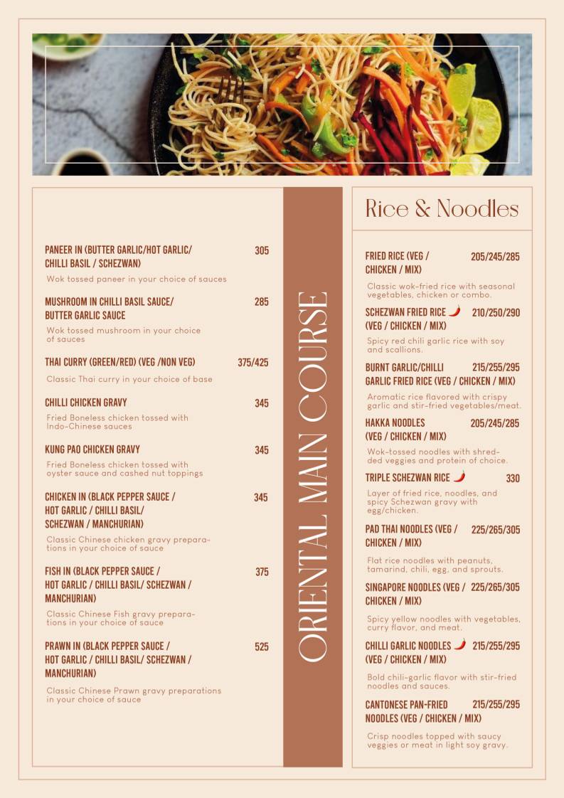 Boulevard Restaurant and Bar menu