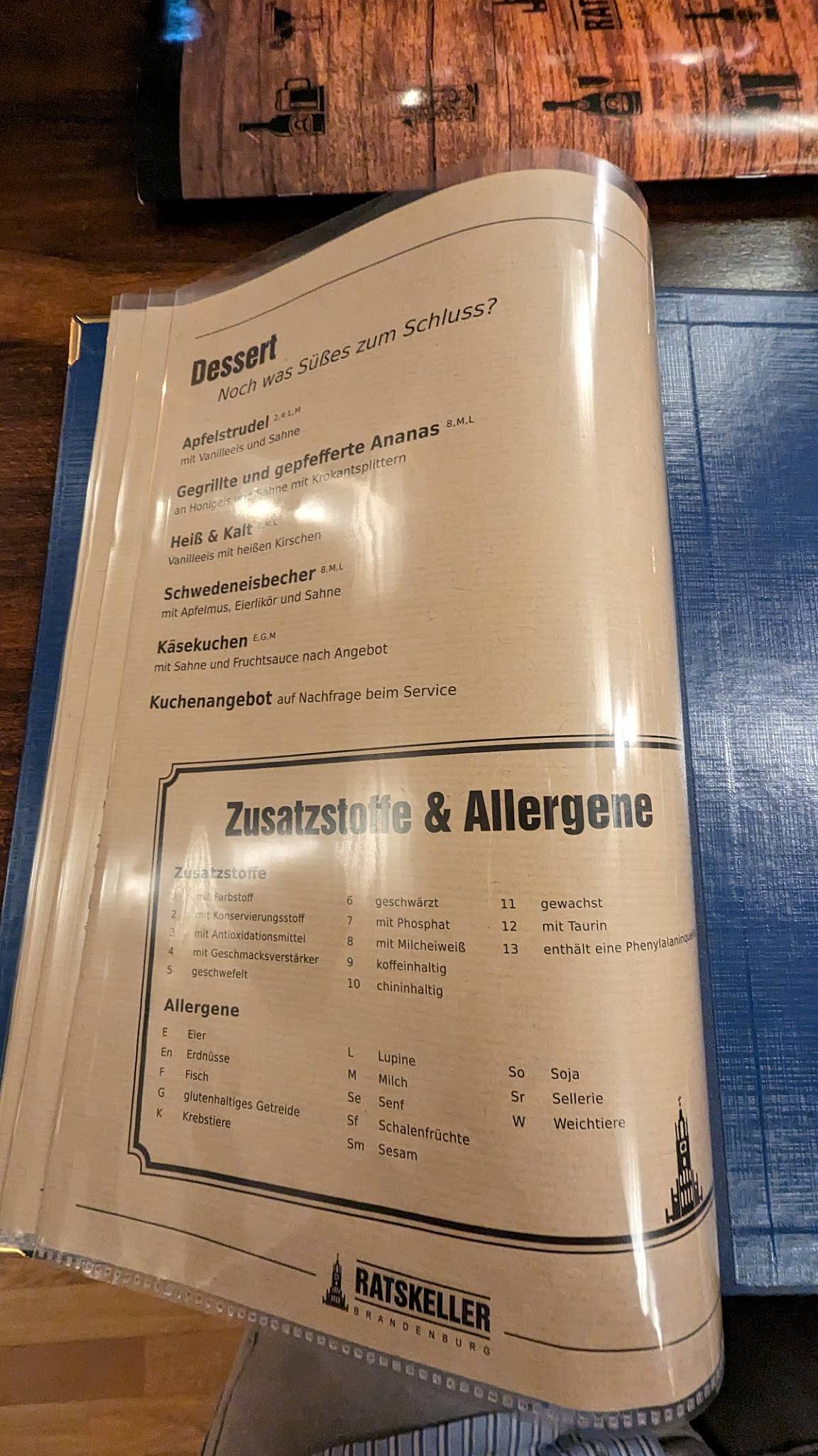 Rezensionen Für Ratskeller Brandenburg An Der Havel Speisekarte von Ratskeller restaurant, Brandenburg an der Havel