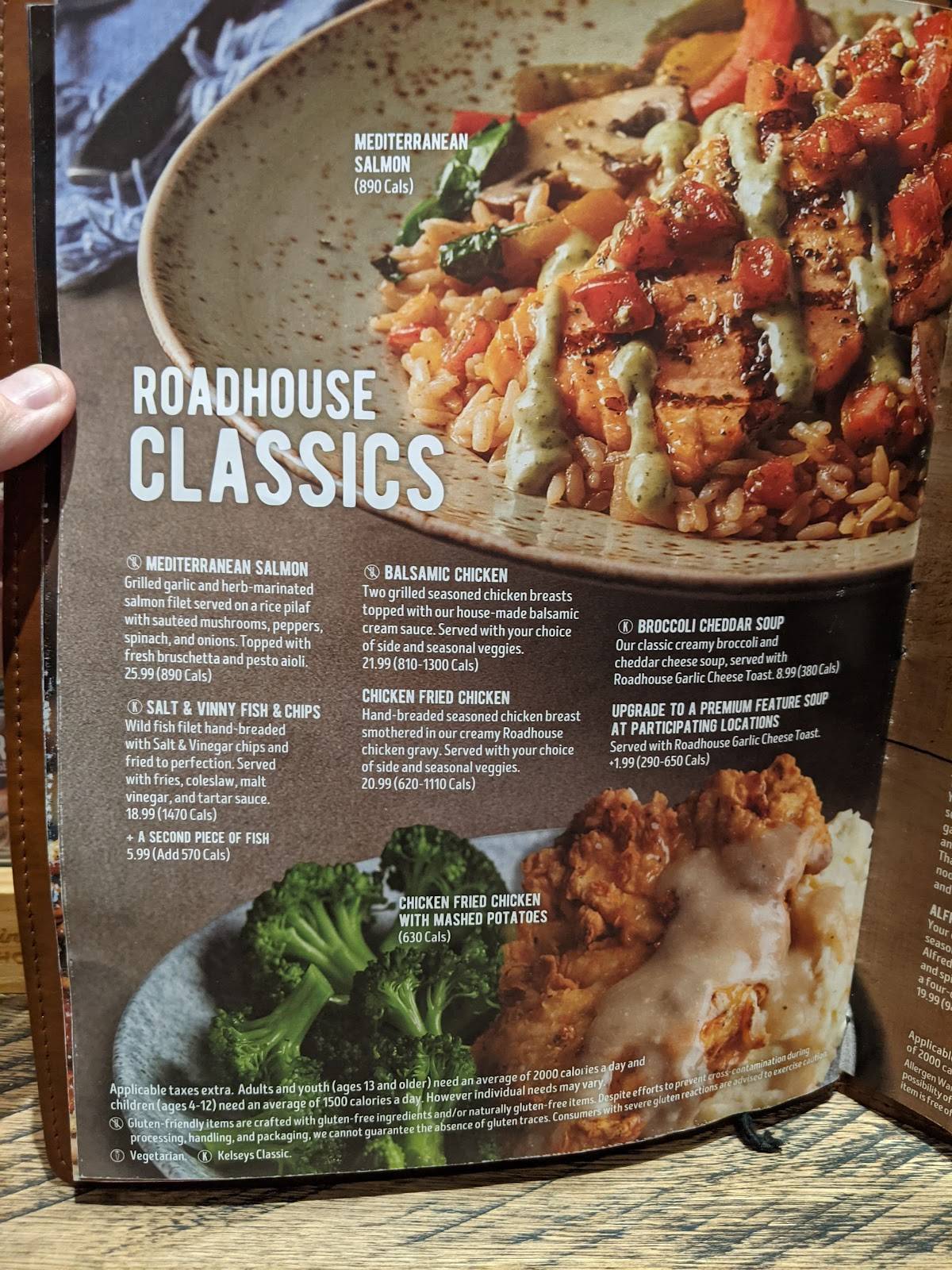 Menu de Kelseys Original Roadhouse