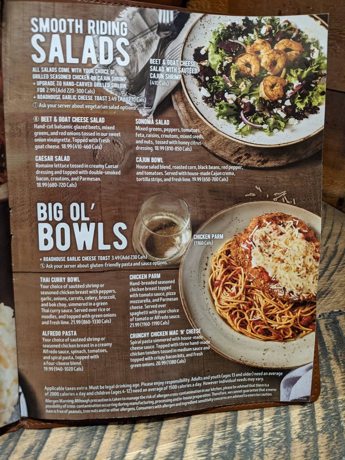 Menu de Kelseys Original Roadhouse