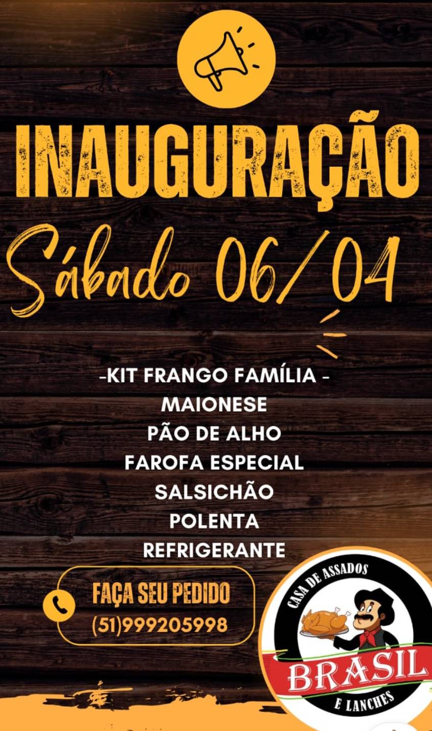 Brasil Assados e Lanches Nova Santa Rita cardápio